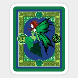 Celtic Green Fairy Sticker